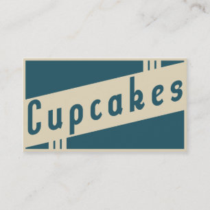 Retro-Cupcakes Visitenkarte