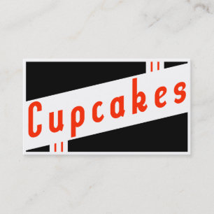 Retro-Cupcakes Visitenkarte