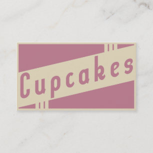 Retro-Cupcakes Visitenkarte