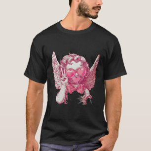 Retro Cupid Valentine Blasen Bubble Bow Vintag C T-Shirt
