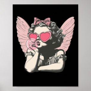 Retro Cupid Valentinstag Niedlicher Vintager Cupid Poster