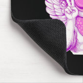 Retro Cupid Valentinstag Süßer Retro Cupid Bläst Mousepad (Ecke)