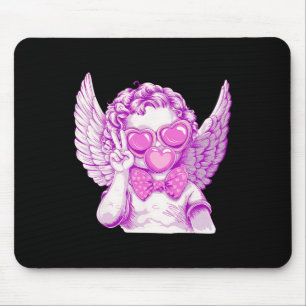 Retro Cupid Valentinstag Süßer Retro Cupid Bläst Mousepad