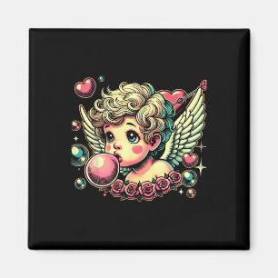 Retro Cupid Valentinstag Süßer Vintage Cupid Bläst Magnet