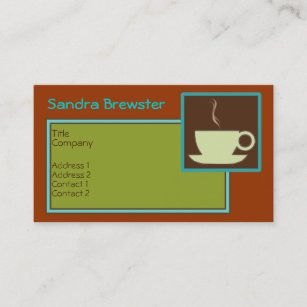 Retro Cuppa Kaffee-Visitenkarte Visitenkarte
