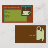 Retro Cuppa Kaffee-Visitenkarte Visitenkarte (Vorne/Hinten)