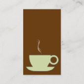 Retro Cuppa Kaffee-Visitenkarte Visitenkarte (Rückseite)