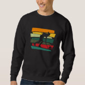 Retro Curling Curling Player  2 Sweatshirt (Vorderseite)