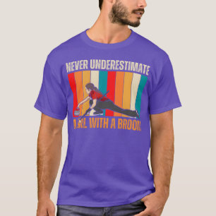 Retro Curling Mädchen Wettbewerbs Frauen Sport Fre T-Shirt