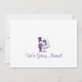 Retro Cursive Hochzeit Einladungen (Vorderseite)