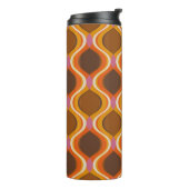 Retro curves seamless pattern. 70s 60s style wallp thermosbecher (Nach links gedreht)