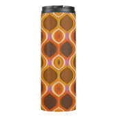 Retro curves seamless pattern. 70s 60s style wallp thermosbecher (Rückseite)