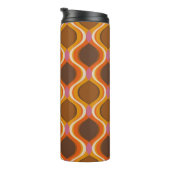 Retro curves seamless pattern. 70s 60s style wallp thermosbecher (Nach rechts gedreht)