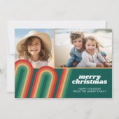 Retro Curvy Line Art - 2 Foto - Frohe Weihnachten (Vorderseite)