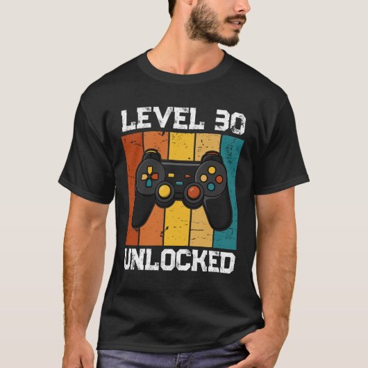 Retro Custom 30. Gaming Geburtstag T-Shirt (Vorderseite)