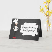 Retro Custom Chef Happy Birthday Greeting Card Karte (Gelbe Blume)