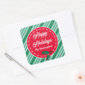 Retro Custom Christmas Candy Gift Tag Stickers (Umschlag)