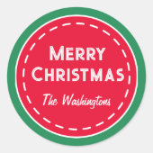 Retro Custom Christmas Stickers (Vorderseite)