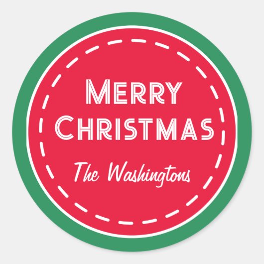 Retro Custom Christmas Stickers (Vorderseite)