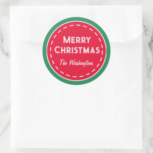 Retro Custom Christmas Stickers (Tasche)