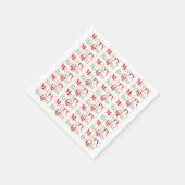 Retro Custom Colors Merry and Bright Christmas Serviette (Ecke)