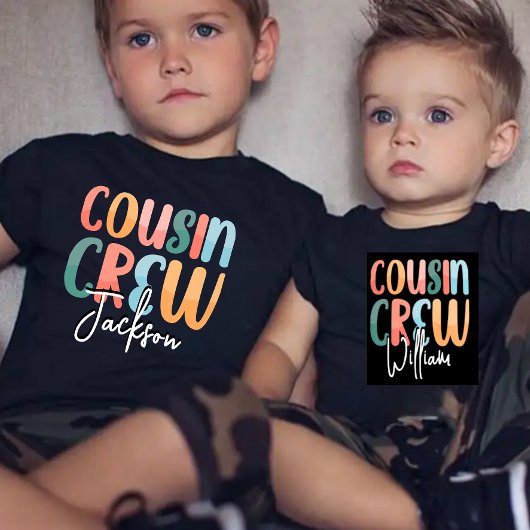 Retro Custom Cousin Crew Fügen Sie Ihren Namen sch Baby T-shirt