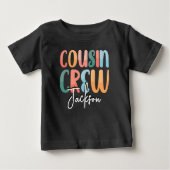 Retro Custom Cousin Crew Fügen Sie Ihren Namen sch Baby T-shirt (Vorderseite)