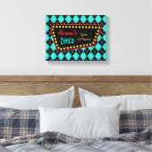 Retro-Custom-Dinerschild-Kunst Leinwanddruck (Insitu (Schlafzimmer))
