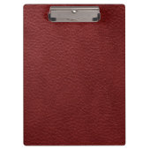 Retro Custom Dunkel Red Leder Klemmbrett (Vorderseite)