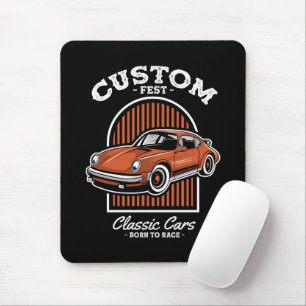 Retro Custom Fest Sportwagen-Design Mousepad