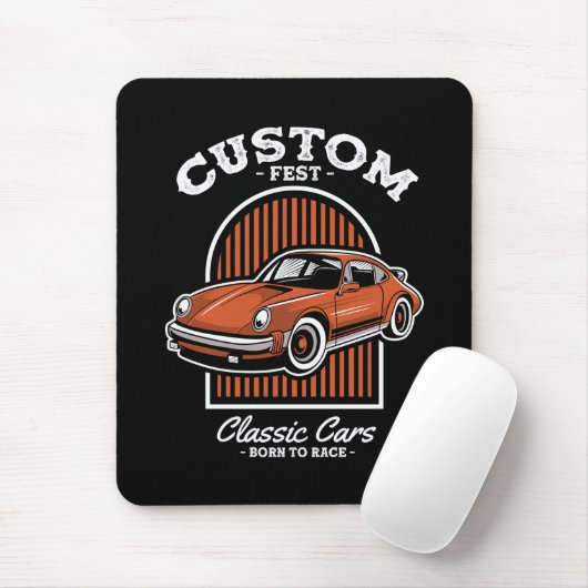 Retro Custom Fest Sportwagen-Design Mousepad (Mit Mouse)