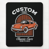 Retro Custom Fest Sportwagen-Design Mousepad (Vorne)