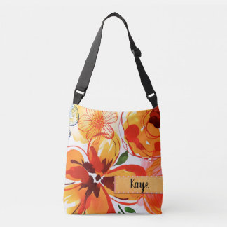 Retro Custom Floral Tragetaschen Mit Langen Trägern