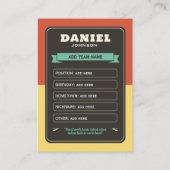 Retro Custom Football Trading Card Player Card Kar Telefonnummerkarte (Rückseite)