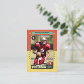 Retro Custom Football Trading Card Player Card Kar Telefonnummerkarte (Stehend Vorderseite)