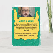 Retro Custom Horror Book Cover Birthday Karte (Rückseite)