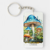 Retro Custom Monogram Psychedelic Mushroom Schlüsselanhänger (Vorderseite)