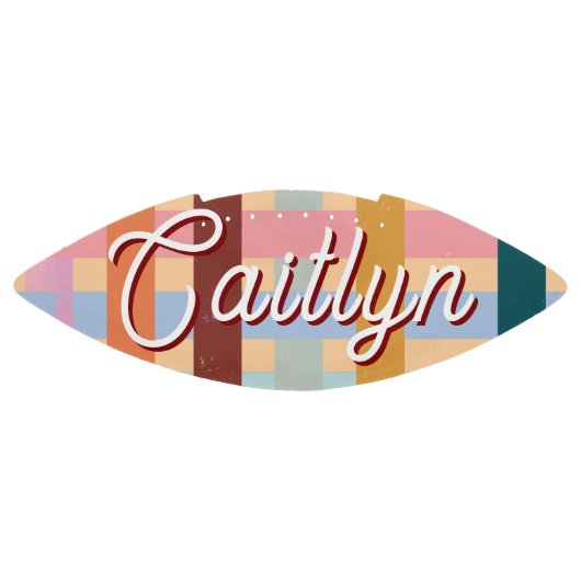 Retro CUSTOM Name Woven Roller Stripes Football (Panel)