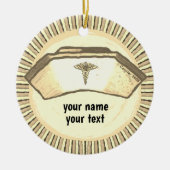Retro Custom Nurse Cap Ornament (Vorne)