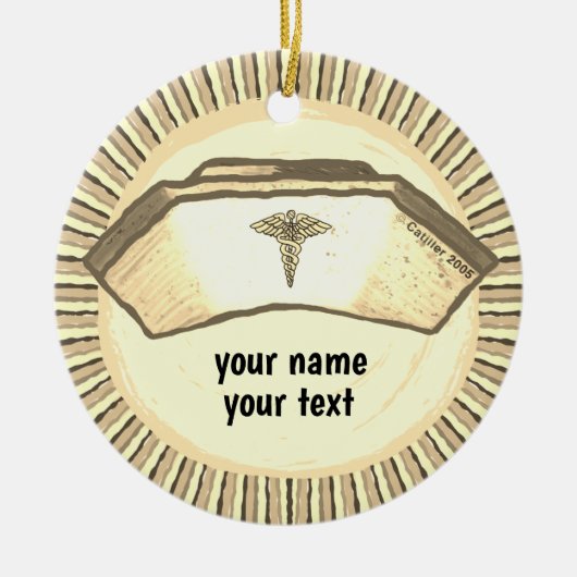 Retro Custom Nurse Cap Ornament (Vorne)