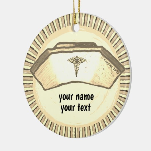 Retro Custom Nurse Cap Ornament (Links)