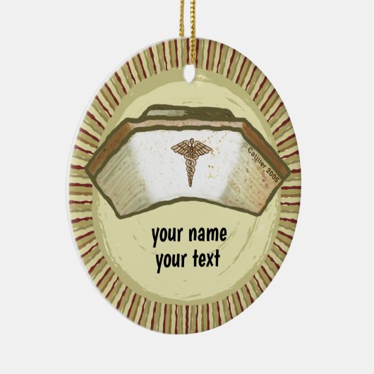 Retro Custom Nurse Cap Ornament (Rechts)