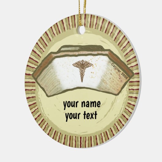Retro Custom Nurse Cap Ornament (Links)
