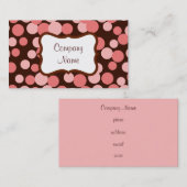 Retro Custom Pink Dots Business Cards Visitenkarte (Vorne/Hinten)
