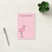 Retro Custom Pink Flamingo Post it Notes Geschenk Post-it Klebezettel (Büro)