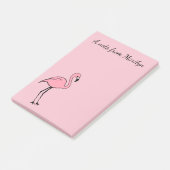 Retro Custom Pink Flamingo Post it Notes Geschenk Post-it Klebezettel (angewinkelt)