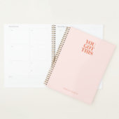 Retro Custom Pink Red Typografy Planner Planer (Anzeige)