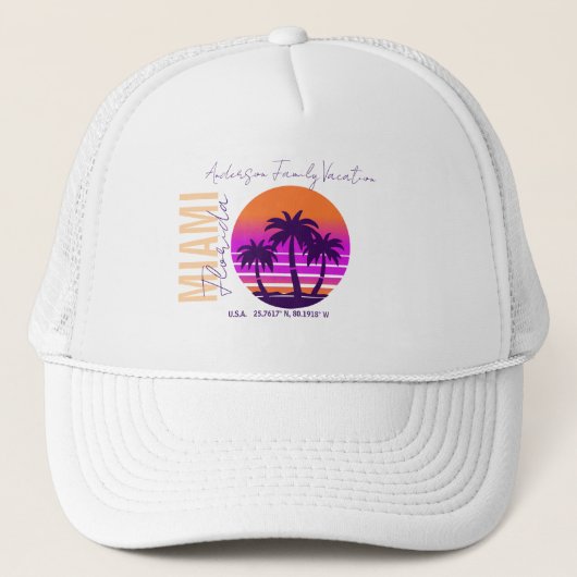 Retro Custom Vacation Hat Truckerkappe (Vorderseite)