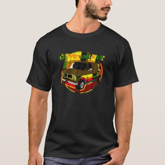 Retro Custom Van 1970s Style Groovy T Shirt (Vorderseite)