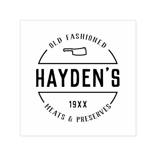 Retro Custom Vintag Butcher's Business Logo Permastempel (Design)
